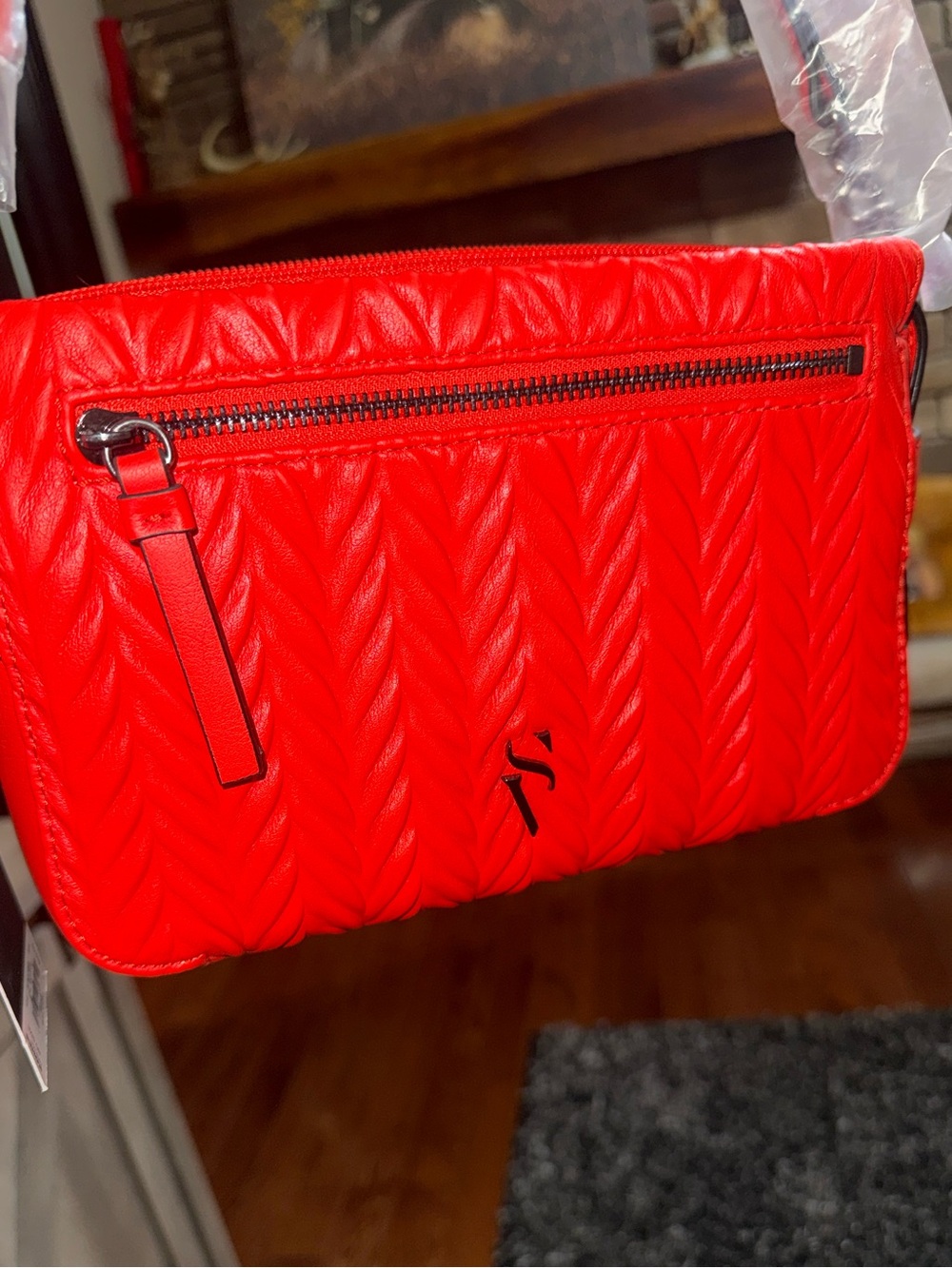 Simply Vera Vera Wang Quilted Red Crossbody Bag